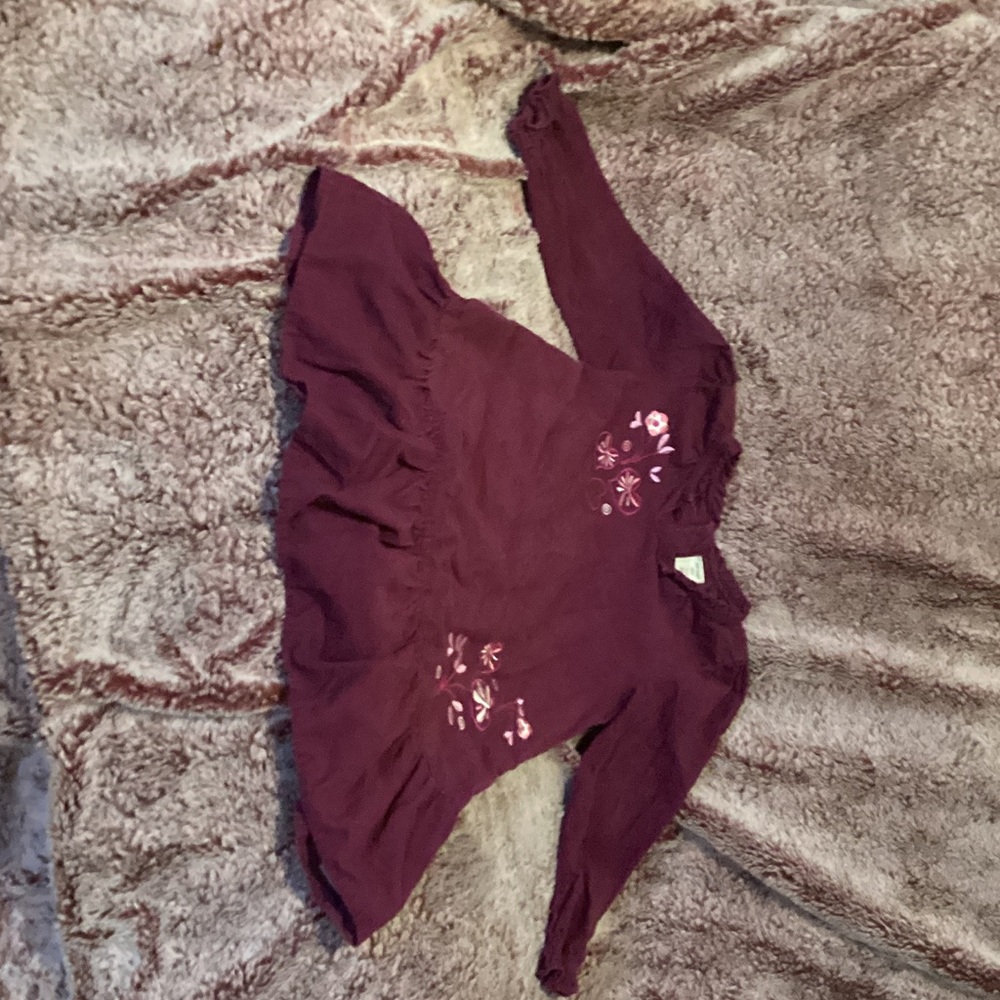 Old Navy Women's Plum Floral Blouse